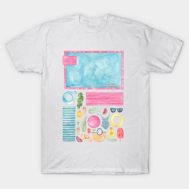 Pool Party! T-Shirt by Elena_ONeill